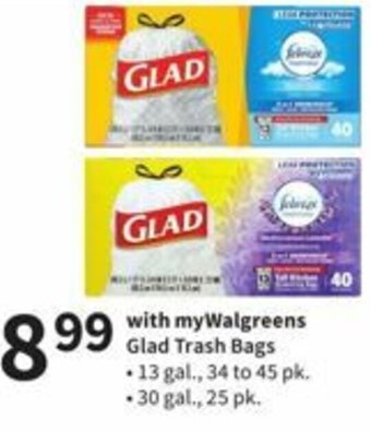 Walgreens Glad Trash Bags offer