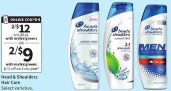 Walgreens Head & Shoulders Hair Care offer