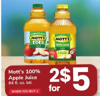 ACME Mott's 100% Apple Juice offer