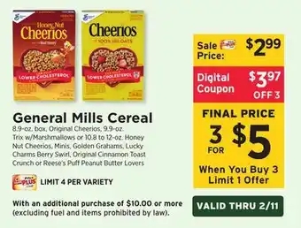 ShopRite Cereal offer