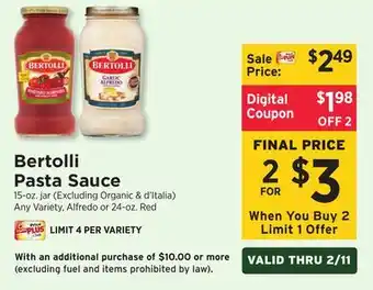 ShopRite Pasta Sauce offer