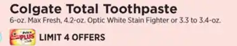 ShopRite Total Toothpaste offer