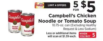 ShopRite Chicken Noodle or Tomato Soup offer