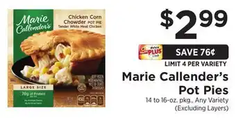 ShopRite Pot Pies offer