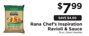 ShopRite Chef's Inspiration Ravioli & Sauce offer