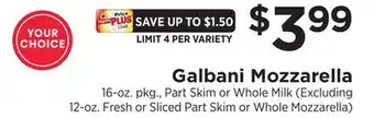 ShopRite Mozzarella offer