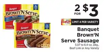 ShopRite Brown'N Serve Sausage offer