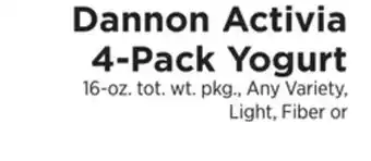 ShopRite Activia 4-Pack Yogurt offer