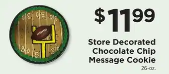 ShopRite Store Decorated Chocolate Chip Message Cookie offer