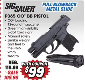 Big 5 Sig Sauer P365 CO2 BB Air Pistol offer