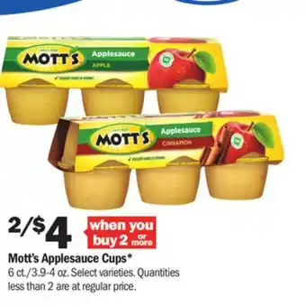 Meijer Mott's Applesauce Cups offer