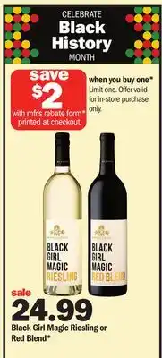 Meijer Black Girl Magic Riesling or Red Blend offer
