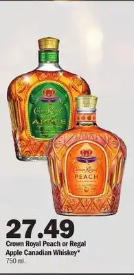 Meijer Crown Royal Peach or Regal Apple Canadian Whiskey offer