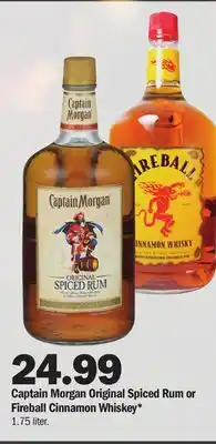 Meijer Captain Morgan Original Spiced Rum or Fireball Cinnamon Whiskey offer