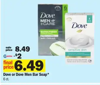 Meijer Dove or Dove Men Bar Soap offer