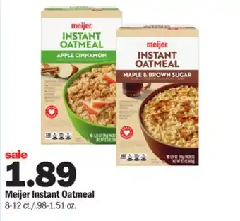 Meijer Meijer Instant Oatmeal offer