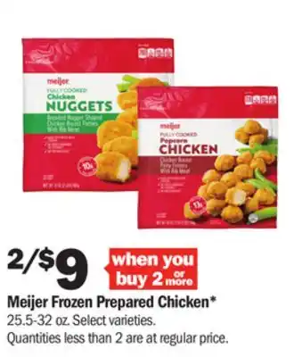 Meijer Meijer Frozen Prepared Chicken offer