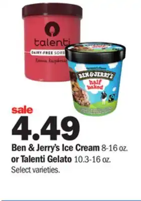 Meijer Ben & Jerry's Ice Cream 8-16 or Talenti Gelato 10.3-16 oz offer
