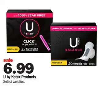 Meijer U by Kotex Products offer
