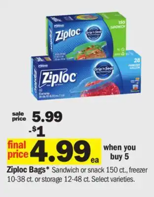Meijer Ziploc Bags offer
