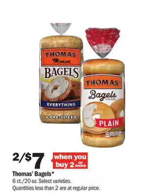Meijer Thomas' Bagels offer