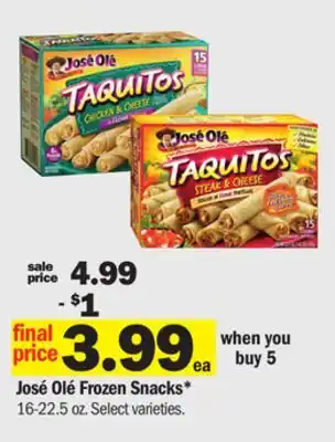 Meijer José Olé Frozen Snacks offer