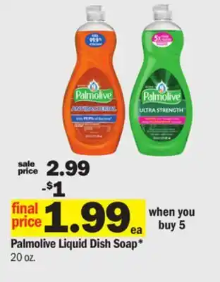 Meijer Palmolive Liquid Dish Soap offer