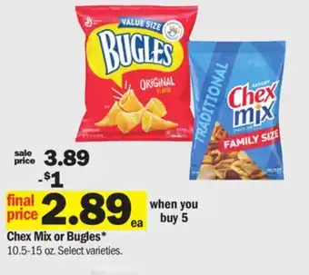 Meijer Chex Mix or Bugles offer
