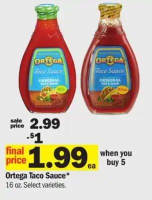 Meijer Ortega Taco Sauce offer