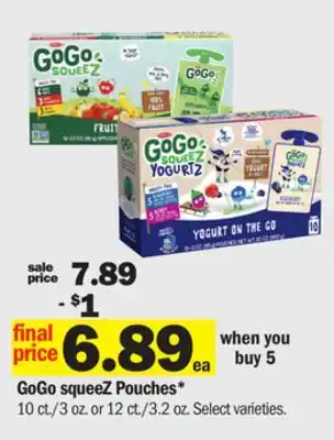 Meijer GoGo squeeZ Pouches offer