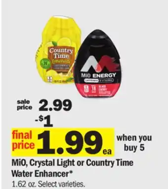 Meijer MiO, Crystal Light or Country Time Water Enhancer offer