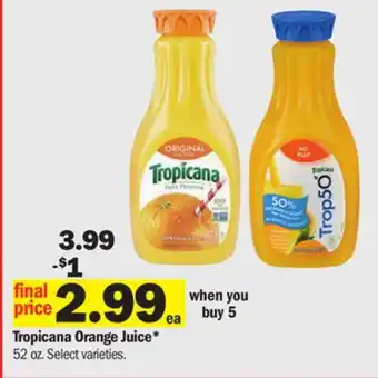 Meijer Tropicana Orange Juice offer