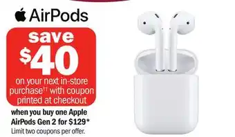 Meijer Apple AirPods Gen 2 offer