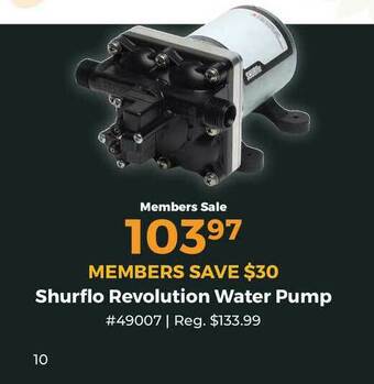 Camping World Shurflo Revolution Water Pump offer