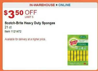 Costco Scotch-Brite Heavy Duty Sponges offer