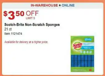 Costco Scotch-Brite Non-Scratch Sponges offer