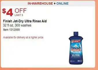 Costco Finish Jet-Dry Ultra Rinse Aid offer