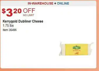 Costco Kerrygold Dubliner Cheese offer
