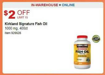 Costco Kirkland Signature Fish Oil offer