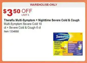 Costco Theraflu Multi-Symptom + Nighttime Severe Cold & Cough offer
