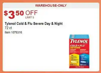 Costco Tylenol Cold & Flu Severe Day & Night offer