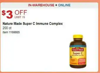 Costco Nature Made Super C Immune Complex offer