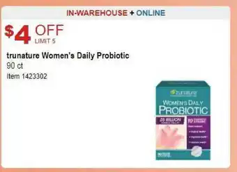 Costco Trunature Women's Daily Probiotic offer