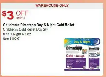 Costco Children's Dimetapp Day & Night Cold Relief offer