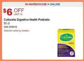 Costco Culturelle Digestive Health Probiotic offer