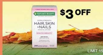 Costco Nature's Bounty Hair, Skin & Nails offer