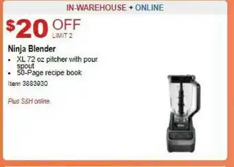 Costco Ninja Blender offer