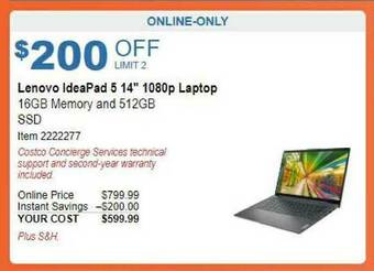 Costco Lenovo IdeaPad 5 14 offer