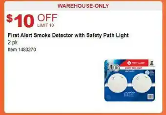 Costco First Alert Smoke Detector With Safety Path Light offer