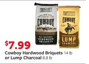 Fareway Cowboy Hardwood Briquets 14 Lb Or Lump Charcoal 8.8 Lb offer